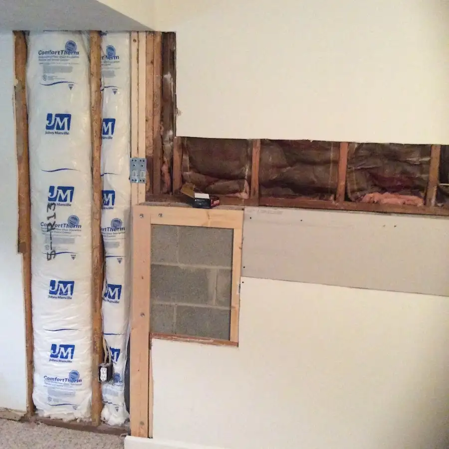 Wall insulation replacement during Structural Drying in Lake Stickney
